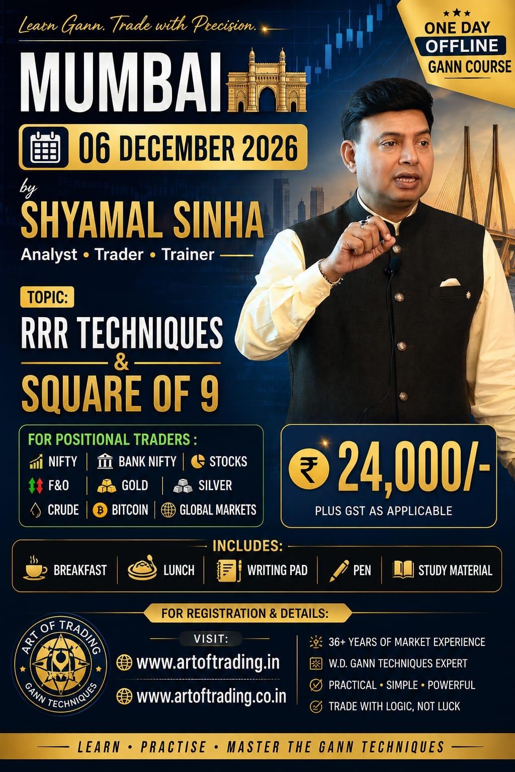 One Day Offline Gann Course, Mumbai — 06 December 2026